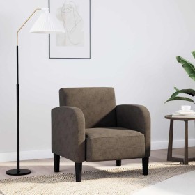 Sillón con reposabrazos gris oscuro 54 cm cuero sintética en Sillones | Comprar online en Foru.es