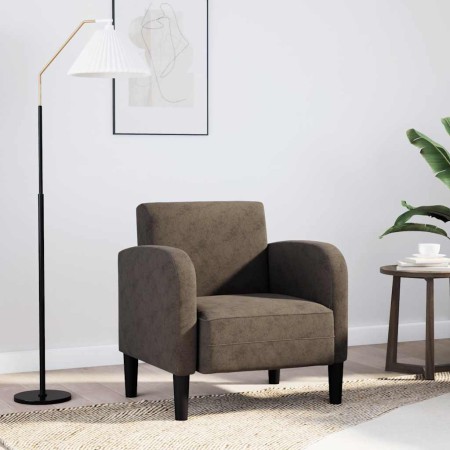 Sillón con reposabrazos gris oscuro 54 cm cuero sintética en Sillones | Comprar online en Foru.es