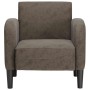 Sillón con reposabrazos gris oscuro 54 cm cuero sintética en Sillones | Comprar online en Foru.es