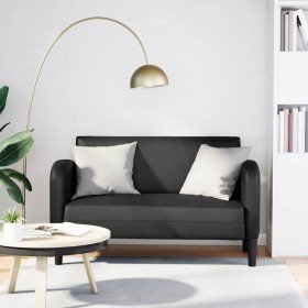 Sofá Loveseat de cuero sintética color negro de 110 cm en Sofás | Comprar online en Foru.es