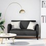 Sofá Loveseat de cuero sintética color negro de 110 cm en Sofás | Comprar online en Foru.es