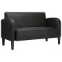 Sofá Loveseat de cuero sintética color negro de 110 cm en Sofás | Comprar online en Foru.es