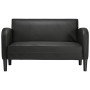 Sofá Loveseat de cuero sintética color negro de 110 cm en Sofás | Comprar online en Foru.es
