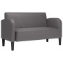 Sofá Loveseat gris 110 cm cuero sintética en Sofás | Comprar online en Foru.es
