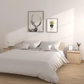 Mesitas de noche 2 uds madera maciza de pino 40x30x40 cm de vidaXL, Mesitas de noche - Ref: Foro24-813306, Precio: 68,43 €, D...