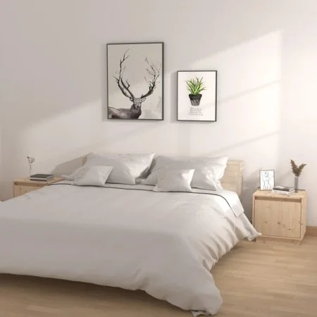 Nachttische 2 Stk. massives Zirbenholz 40x30x40 cm von vidaXL, Nachttische - Ref: Foro24-813306, Preis: 68,43 €, Rabatt: %