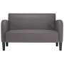 Sofá Loveseat gris 110 cm cuero sintética en Sofás | Comprar online en Foru.es