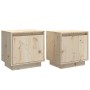 Mesitas de noche 2 uds madera maciza de pino 40x30x40 cm de vidaXL, Mesitas de noche - Ref: Foro24-813306, Precio: 69,30 €, D...
