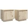 Nachttische 2 Stk. massives Zirbenholz 40x30x40 cm von vidaXL, Nachttische - Ref: Foro24-813306, Preis: 68,43 €, Rabatt: %