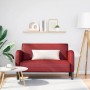 Sofá Loveseat rojo vino 110 cm cuero sintética en Sofás | Comprar online en Foru.es