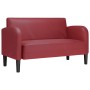 Sofá Loveseat rojo vino 110 cm cuero sintética en Sofás | Comprar online en Foru.es
