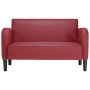 Sofá Loveseat rojo vino 110 cm cuero sintética en Sofás | Comprar online en Foru.es