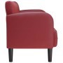 Sofá Loveseat rojo vino 110 cm cuero sintética en Sofás | Comprar online en Foru.es