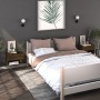 Mesita de noche de pared 2 uds marrón oble de vidaXL, Mesitas de noche - Ref: Foro24-816951, Precio: 72,41 €, Descuento: %