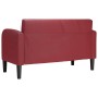 Sofá Loveseat rojo vino 110 cm cuero sintética en Sofás | Comprar online en Foru.es