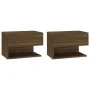Wall bedside table 2 pcs oak brown by vidaXL, Nightstands - Ref: Foro24-816951, Price: 73,19 €, Discount: %