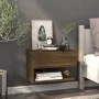 Mesita de noche de pared 2 uds marrón oble de vidaXL, Mesitas de noche - Ref: Foro24-816951, Precio: 73,19 €, Descuento: %