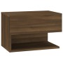 Mesita de noche de pared 2 uds marrón oble de vidaXL, Mesitas de noche - Ref: Foro24-816951, Precio: 72,41 €, Descuento: %