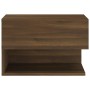 Mesita de noche de pared 2 uds marrón oble de vidaXL, Mesitas de noche - Ref: Foro24-816951, Precio: 72,41 €, Descuento: %