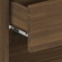 Mesita de noche de pared 2 uds marrón oble de vidaXL, Mesitas de noche - Ref: Foro24-816951, Precio: 72,41 €, Descuento: %