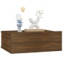 Mesita de noche flotante 2 uds madera roble marrón 40x30x15cm de vidaXL, Mesitas de noche - Ref: Foro24-815287, Precio: 56,48...