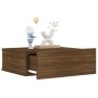 Mesita de noche flotante 2 uds madera roble marrón 40x30x15cm de vidaXL, Mesitas de noche - Ref: Foro24-815287, Precio: 56,48...