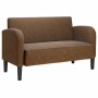 Sofá Loveseat Marrón 110 cm Cuero Sintético en Sofás | Comprar online en Foru.es