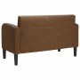Sofá Loveseat Marrón 110 cm Cuero Sintético en Sofás | Comprar online en Foru.es