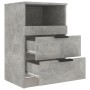 Mesita de noche madera contrachapada gris hormigón de vidaXL, Mesitas de noche - Ref: Foro24-811240, Precio: 56,02 €, Descuen...