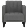 Sillón con reposabrazos de tela gris oscuro 53 cm en Sillones | Comprar online en Foru.es