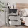 Mesita de noche madera contrachapada gris hormigón de vidaXL, Mesitas de noche - Ref: Foro24-811240, Precio: 56,02 €, Descuen...