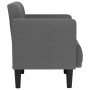 Sillón con reposabrazos de tela gris oscuro 53 cm en Sillones | Comprar online en Foru.es