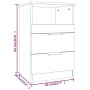 Mesita de noche madera contrachapada gris hormigón de vidaXL, Mesitas de noche - Ref: Foro24-811240, Precio: 56,02 €, Descuen...