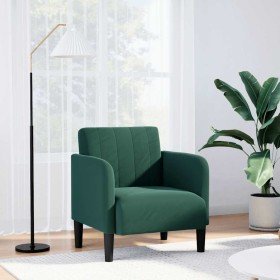 Sillón con reposabrazos Terciopelo Verde Oscuro 54 cm en Sillones | Comprar online en Foru.es