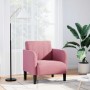 Sillón con reposabrazos terciopelo rosa 54 cm en Sillones | Comprar online en Foru.es