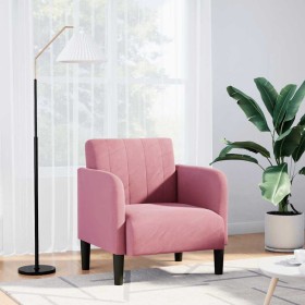 Sillón con reposabrazos terciopelo rosa 54 cm en Sillones | Comprar online en Foru.es
