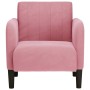 Sillón con reposabrazos terciopelo rosa 54 cm en Sillones | Comprar online en Foru.es