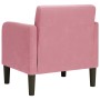 Sillón con reposabrazos terciopelo rosa 54 cm en Sillones | Comprar online en Foru.es
