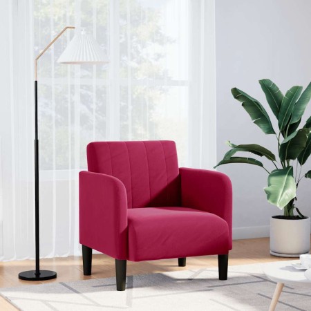 Sillón con reposabrazos Terciopelo Rojo Vino 54 cm en Sillones | Comprar online en Foru.es