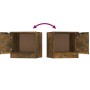 Mesitas de noche 2 unidades color roble ahumado 40x39x40 cm de vidaXL, Mesitas de noche - Ref: Foro24-817028, Precio: 41,55 €...