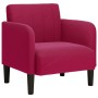 Sillón con reposabrazos Terciopelo Rojo Vino 54 cm en Sillones | Comprar online en Foru.es