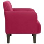 Sillón con reposabrazos Terciopelo Rojo Vino 54 cm en Sillones | Comprar online en Foru.es