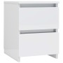 Mesita de noche de aglomerado blanco brillante 30x30x40 cm de vidaXL, Mesitas de noche - Ref: Foro24-800525, Precio: 46,40 €,...