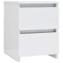 Mesita de noche de aglomerado blanco brillante 30x30x40 cm de vidaXL, Mesitas de noche - Ref: Foro24-800525, Precio: 45,73 €,...