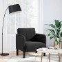 Sillón con reposabrazos Terciopelo negro 54 cm en Sillones | Comprar online en Foru.es