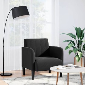 Sillón con reposabrazos Terciopelo negro 54 cm en Sillones | Comprar online en Foru.es