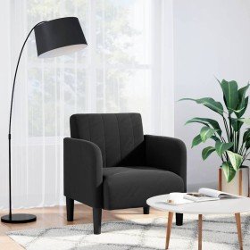 Sillón con reposabrazos Terciopelo negro 54 cm en Sillones | Comprar online en Foru.es