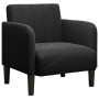 Sillón con reposabrazos Terciopelo negro 54 cm en Sillones | Comprar online en Foru.es