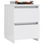 Mesita de noche de aglomerado blanco brillante 30x30x40 cm de vidaXL, Mesitas de noche - Ref: Foro24-800525, Precio: 45,73 €,...