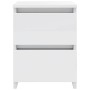 Mesita de noche de aglomerado blanco brillante 30x30x40 cm de vidaXL, Mesitas de noche - Ref: Foro24-800525, Precio: 46,40 €,...